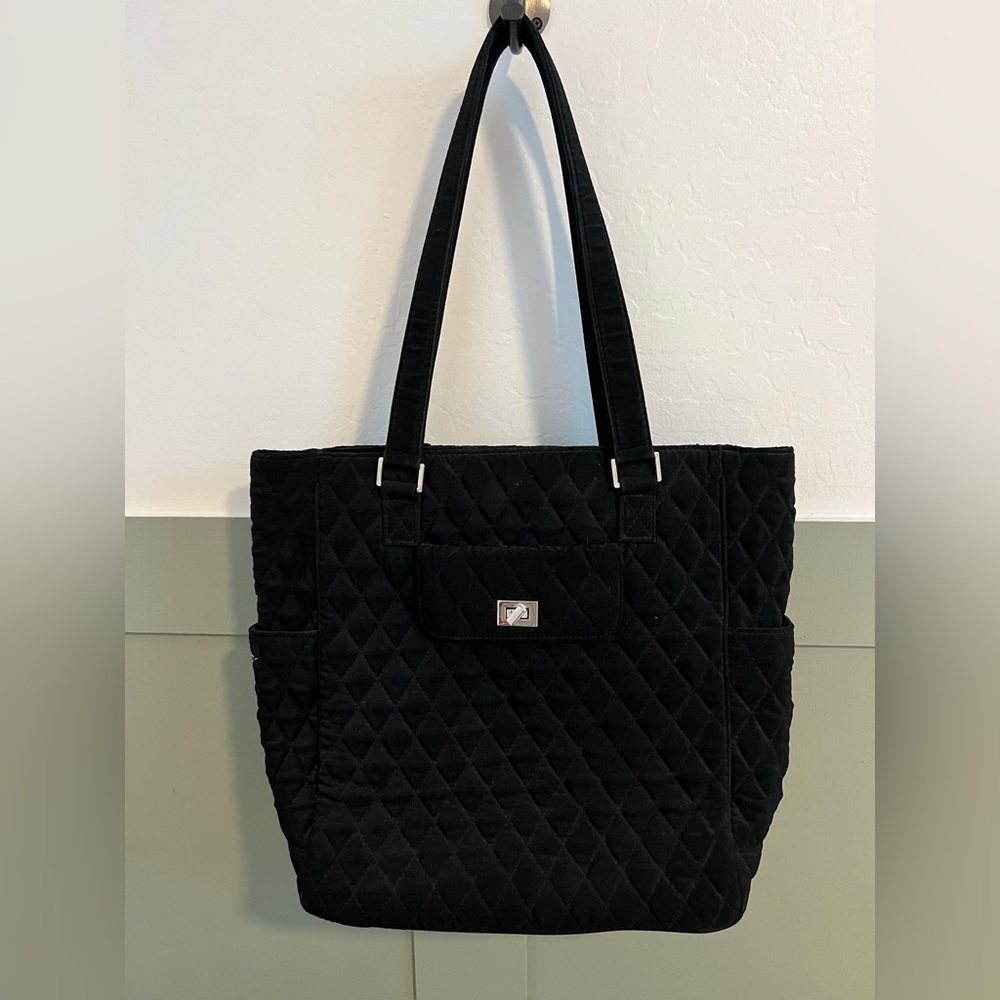 Vera Bradley Black Quilted Tote Bag